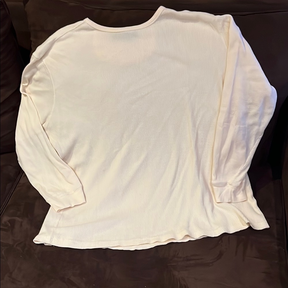 Club Room Cream Long Sleeve Tee